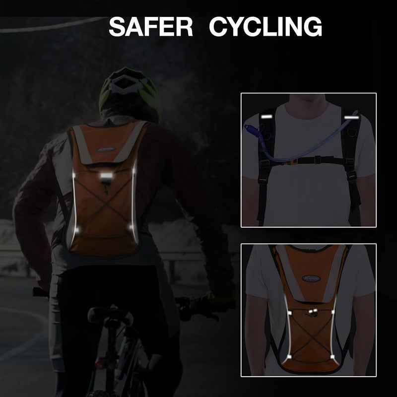 KUYOU Running Hydration Vest - Lightweight Insulated Hydration Backpack with 2L Water Bladder, Adjustable Chest Straps and Reflective Water Backpack for Trail Running Marathon Race Hiking Cycling - Image 4